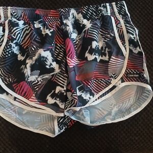 Calvin Klein Black and Red Graphic Shorts
